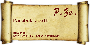 Parobek Zsolt névjegykártya